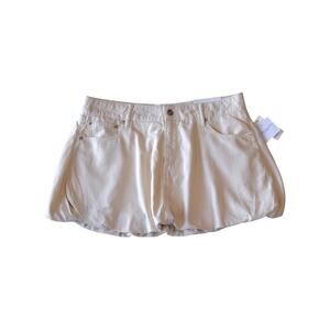 NWT American Eagle Cream High Rise Bubble Skort Mini Size 10
